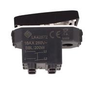 Interruttore Bipolare 2P 16A 220V, Compatibile Con Bticino Living, Compatibile Con Vimar Plana (1 Pezzo, Nero)