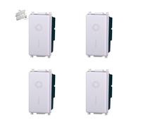 Interruttore Bipolare 2P 16A Bianco Compatibile Vimar Plana Kit 4 Pezzi 0402