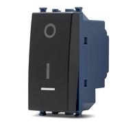 INTERRUTTORE BIPOLARE CON SPIA SUN COMPATIBILE VIMAR ARKE' NERA SUN-N-MAPSUN-F962NE MAPAM