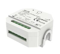 Interruttore Bluetooth Compatibile Con Casambi, Relè Smart con Contatto Pulito 10A 220V, RF 2.4GHz, Pulsante Esterno NO, SOLO ON/OFF, Non Dimmerabili, Compatto 56X56X37mm Da Scatola Incasso