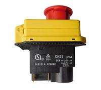 Interruttore C21 4 pin elettromagnetico Arresto di emergenza Interruttori a pulsante ON-OFF for macchine utensili industriali AC 125V/250V 16 A(125V)