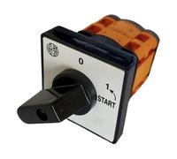 INTERRUTTORE CAMMA DI AVVIAMENTO Interruttore secondario (0-1-START), 1,3 poli, 10-32A 3 poli / 32A