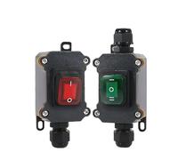 Interruttore Cavo di alimentazione in linea 110 V-220 V 12 V-24 V On Off IP65 Scatola di giunzione Connettore ad alta corrente 20 A(Double red 12-24V,5 PCS)