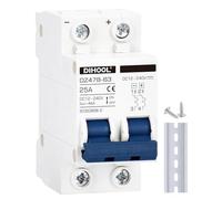 Interruttore CC 2P 25Amp 12V 24V 36V 48V CC, MCB Protezione da cortocircuito, interruttore di sconnessione, isolatore per pannello solare, per batteria, inverter UPS, sistemi fotovoltaici