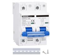 Interruttore CC dz47 2P, 100 Amp, 500V CC, MCB Protezione da cortocircuito, interruttore di sconnessione, isolatore per pannello solare, per batteria, inverter UPS, sistemi fotovoltaici