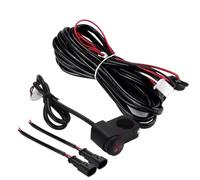 Interruttore clacson per moto Kit Cablaggio Relè Interruttore Fari Fendinebbia Per Moto 12V 1.6M/2.2M Con Fusibile In Alluminio Cavo Interruttore On/off Accessori Interruttore Di Accensione(1.6M-2 Wir