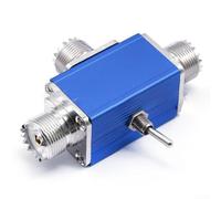 Interruttore coassiale per antenna CB/HAM, 100 W, 1-30 MHz, bidirezionale, per radio portatili e stazioni base, blu, 73 x 58 x 25 mm (SL-16)