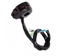 Interruttore Comando Manubrio Comando Manubrio Moto Da 7/8 "per Indicatore Di Direzione Clacson Universale 8 Pin Fascio Per Alto/basso Interruttore Manubrio Nero 12V Sinistro