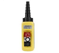 Interruttore Comando Marcia XAC-A2713 con Arresto Emergenza e Controllo Paranco Gru, 2 Pulsanti in Plastica ABS, Dimensioni 31,5x7,6 cm, IP54, 5A 500V