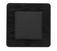 Interruttore completo singolo avanti e indietro 10A - metallo nero spazzolato - gamma Kouro - Zenitech