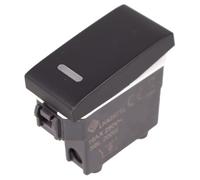 Interruttore Con Indicatore Luce Led, Compatibile Con Bticino Living, Compatibile Con Vimar Plana (1 Pezzo, Nero)