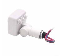 Interruttore con sensore di movimento PIR a 180 gradi per esterni, gamma di rilevamento regolabile e sensibilità alla luce, modalità giorno/notte, opzioni in bianco o nero (bianco)