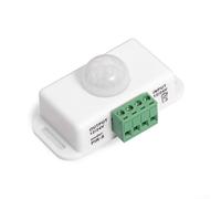 Interruttore con sensore di movimento PIR a infrarossi DC12V 24V 6A per striscia LED lampada adatta per illuminazione ufficio e scuola (nero)