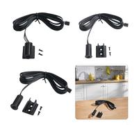 Interruttore con sensore di movimento PIR con modalità tocco, spazzata a mano e prossimità, 12-24 V CC, carico 100 W, grado di protezione IP20, per controllo di armadi, armadi e cassetti (interruttore