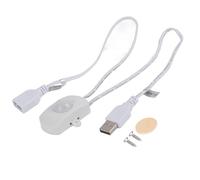 Interruttore con sensore di movimento PIR Mini rilevatore di corpo umano a infrarossi Controllo automatico per illuminazione a strisce LED Alimentato tramite USB per corridoi (Bianca)