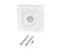 Interruttore con sensore di movimento PIR per lampada da parete, rilevamento del corpo a infrarossi con ON/OFF automatico, carico resistivo 200 W, nessun filo neutro richiesto, bianco (86