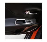 Interruttore controllo Per Renegade LHD 2015-2022 Auto Porta Finestra Interruttore Copertura Sollevatore Pulsante Trim Decorazione Anello Copertura Adesivo(ABS Chrome Silver)
