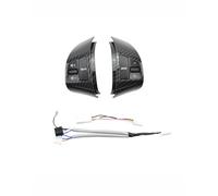 Interruttore Controllo Volante Per Hyundai Per Verna 2008-2016 Pulsanti Multifunzione Sul Volante Pulsanti Di Controllo Del Volume Multimediale Bluetooth(Carbon fiber 6 keys)