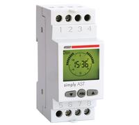 VEMER VE707600 SIMPLY AST - Interruttore Crepuscolare Astronomico a Cavalieri, Programmazione tra Tramonto e Alba, 2 Moduli DIN, Bianco