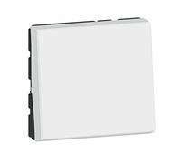 Interruttore da incasso semplice o a incasso, indicatore con spia Mosaic Easy-LED 10 A - 2 moduli gamma Mosaic - Interruttore Legrand bianco tutto in uno per funzione luminosa o spia