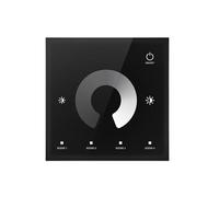 Interruttore da parete a LED, dimmer, controller, montaggio a parete, copertura in vetro, pannello touch, DC12V-24V(Blach Touch Panel)