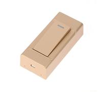 Interruttore da parete a pulsante singolo e bipolare da comodino, per pannello di controllo della luce montato o sospeso con cavo con indicatore luminoso notturno, materiale PC, 10 A (oro)