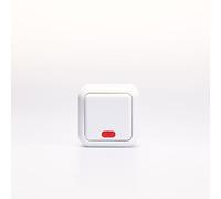 Interruttore da parete con spia | Finezza | Interruttore con spia di funzionamento che si illumina quando l'interruttore è su ON AP 1 via 250V/ 10A per interno, bianco