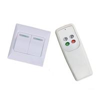 Interruttore da parete con telecomando wireless per illuminazione domestica, AC220 V, 1-3 gang, 86 tipi, portata 80 m, bianco (percorso 2)