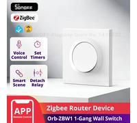 SONOFF Fusion Orb-ZBW1(ZBMINIR2-E) Interruttore da parete intelligente Zigbee 3.0, interruttore della luce a 1 Gang, funziona con Alexa, Google Home & Home Assistant, Smart Home, Carico 10A
