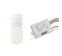 Interruttore da parete senza fili da 220 V per illuminazione con telecomando a 1/2/3 canali e ricevitore per controllo della luce wireless fino a 20 m (3 vie)