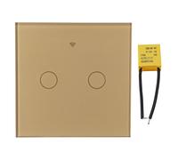 Interruttore da Parete Smart Touch WiFi 2 Gang Facile da Usare con Funzione Time
