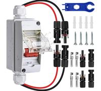 Interruttore DC 500V/32 A, Impermeabile a 2 poli, IP65 Impermeabile 500V Interruttore for PV, spina solare per impianto solare, modulo solare (12 V-500 V)