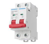 Interruttore DC Wengart DZ47-63Z, interruttore di sezionamento DC, 500V 40A 2 poli, montaggio su guida DIN, per batterie e sistemi fotovoltaici solari e altri sistemi DC