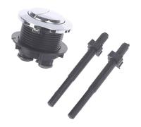 Interruttore deII'acqua for WC da bagno con doppia asta, pulsante di controllo dello sciacquone in plastica dal design di forma rotonda 1 pezz0(47mm)