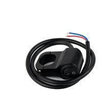 Interruttore del manubrio in moto impermeabile in alluminio da 1 pc per faro di controllo a controllo del pulsante di luce della nebbia di controllo compatibile con la maggior parte delle bici(Black)