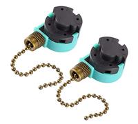 Interruttore della catena di tiro alla ventola 3 velocità 4 Velocità del filo Interruttore di controllo per il soffitto Bronzo 2 pcs Interruttore con cerniera
