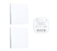 Interruttore della luce a distanza senza fili con funzionamento a batteria e funzione impermeabile per la gestione di più apparecchi (2-1)