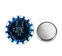 Interruttore della luce a LED, controllo magnetico, 16 modalità, corpo in metallo con batteria, per mini lampade decorative e progetti fai da te (blu)