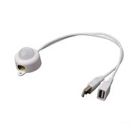 Interruttore della luce attivato a infrarossi per strisce luminose ad alta sensibilità rilevamento del movimento (USB-bianco)