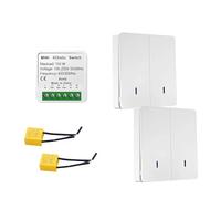 Interruttore della luce bidirezionale (senza neutro), mini modulo di controllo relè a 1/2 canali, interruttore a parete con telecomando, controller LED on/off 110 V 220 V, dimmer LED(2 CH Switch 2 W)