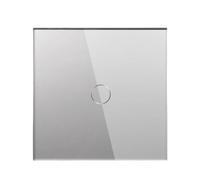 Interruttore della luce intelligente, Interruttori sensore di potenza for scale intermedi touch 1/2/3 1/2 vie nero bianco con pannello in vetro(Grey 1 Gang,2 Way)