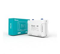 Interruttore Della Luce Intelligente, SONOFF 4CHR3 4 gang Wi-Fi intelligente Switch, 3 Modalità Con Autobloccante, Modalità Di Interblocco e Modalità Inching, Porta Del Garage Con Telecomando, Alexa