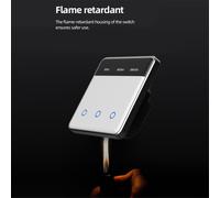 Interruttore della luce intelligente touchscreen Tuya Zigbee DIY Name Switch a 2 vie, versione EU