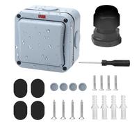 Interruttore della luce per esterni resistente alle intemperie universale 20 A IP66 impermeabile con polvere interruttore indipendente e spia di controllo interruttore della luce per esterni giardino