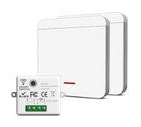 Interruttore della luce radio 230 V, set con ricevitore e trasmettitore, interruttore wireless per lampade e dispositivi fino a 1500 W, facile installazione, trasmissione del segnale, multi-controllo