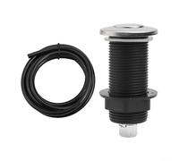 Interruttore dell'aria a pulsante, confezione da 1 interruttore pneumatico in acciaio inox per sostituzione WC, funzionamento fluido, struttura in metallo, uso domestico e bagno