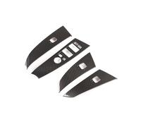 interruttore dell'ascensore per auto Per BMW Serie 5 E60 ABS per pannello pulsanti interruttore alzacristalli portiera interno auto cromato per copertura protettiva 2004-2006(Carbon Texture)
