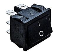 Interruttore Deviatore a Bilanciere Bipolare 6 Pin ON-ON, Nero, 6A 250V, Terminali Faston 4,8mm, per Elettrodomestici e Pannelli di Controllo