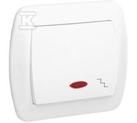 Interruttore deviatore illuminato AW6L/11 Akord bianco