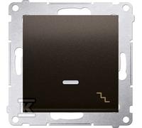Interruttore deviatore illuminato marrone SIMON54 DW6L.01/46
